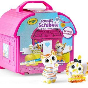 Crayola Scribble Scrubbie Pets, Backyard Playset, Color & Wash Creative Toy